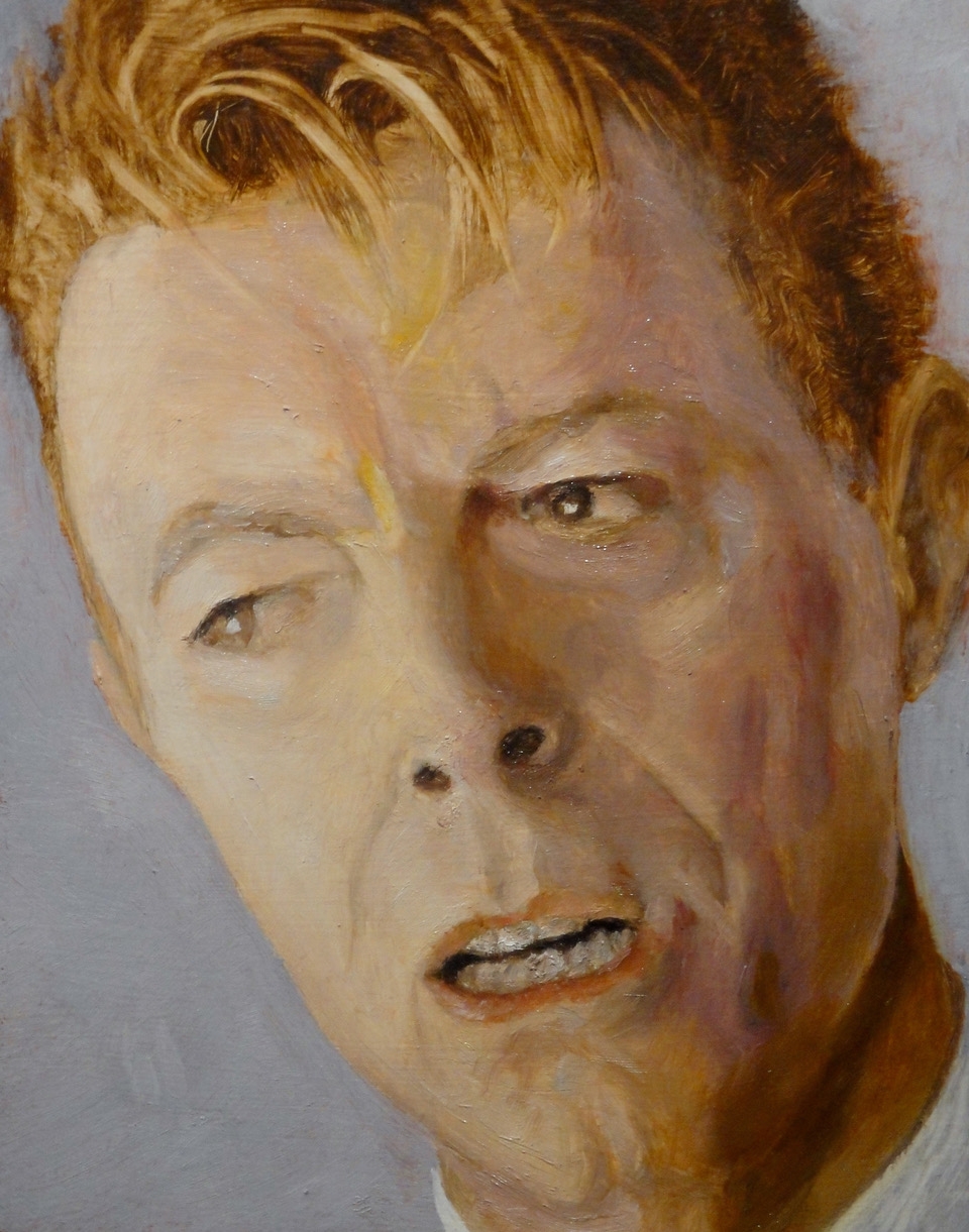 Donald Shambroom Artist at Work Painting of David Bowie