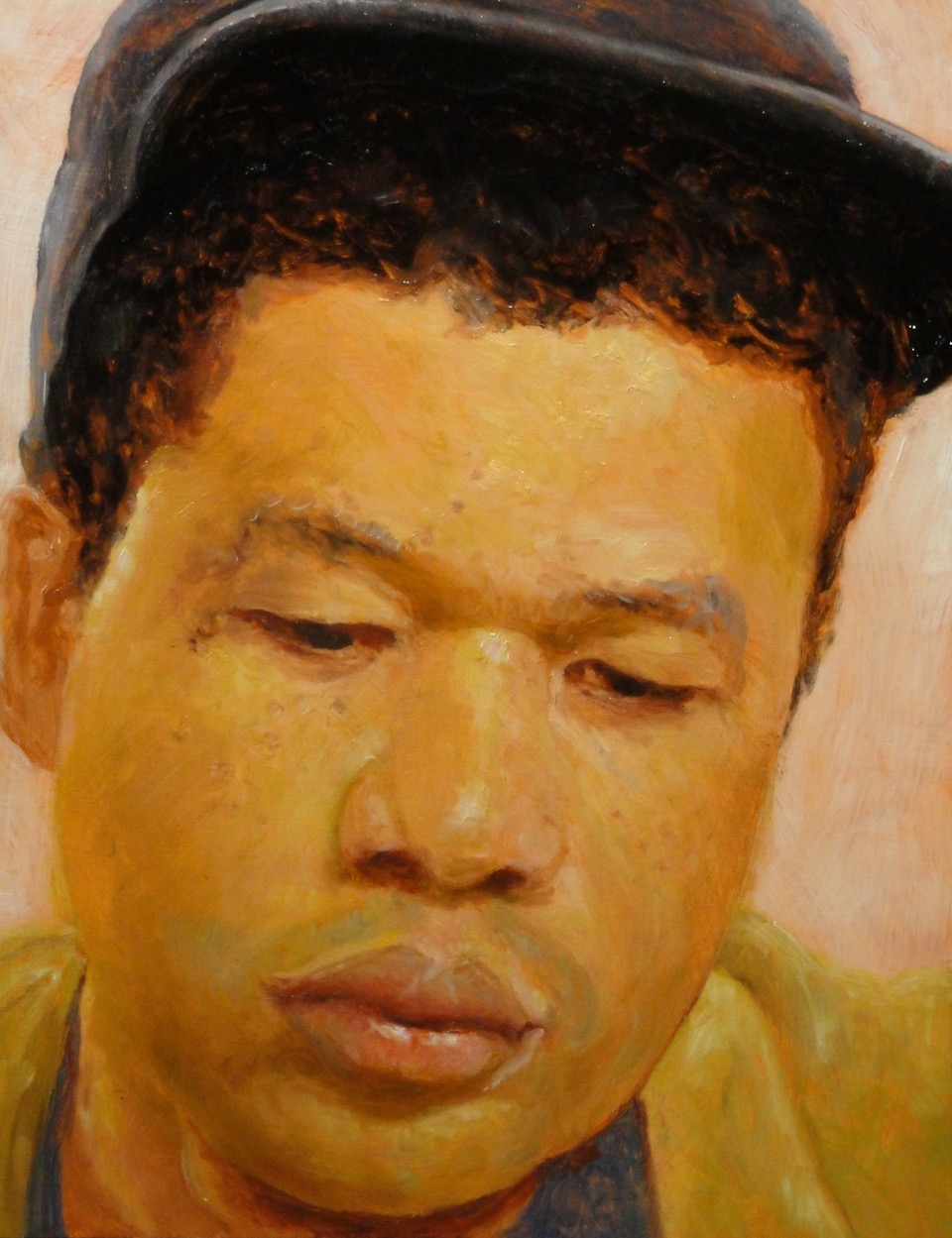 Donald Shambroom Artist at Work Painting of Oscar Morillo