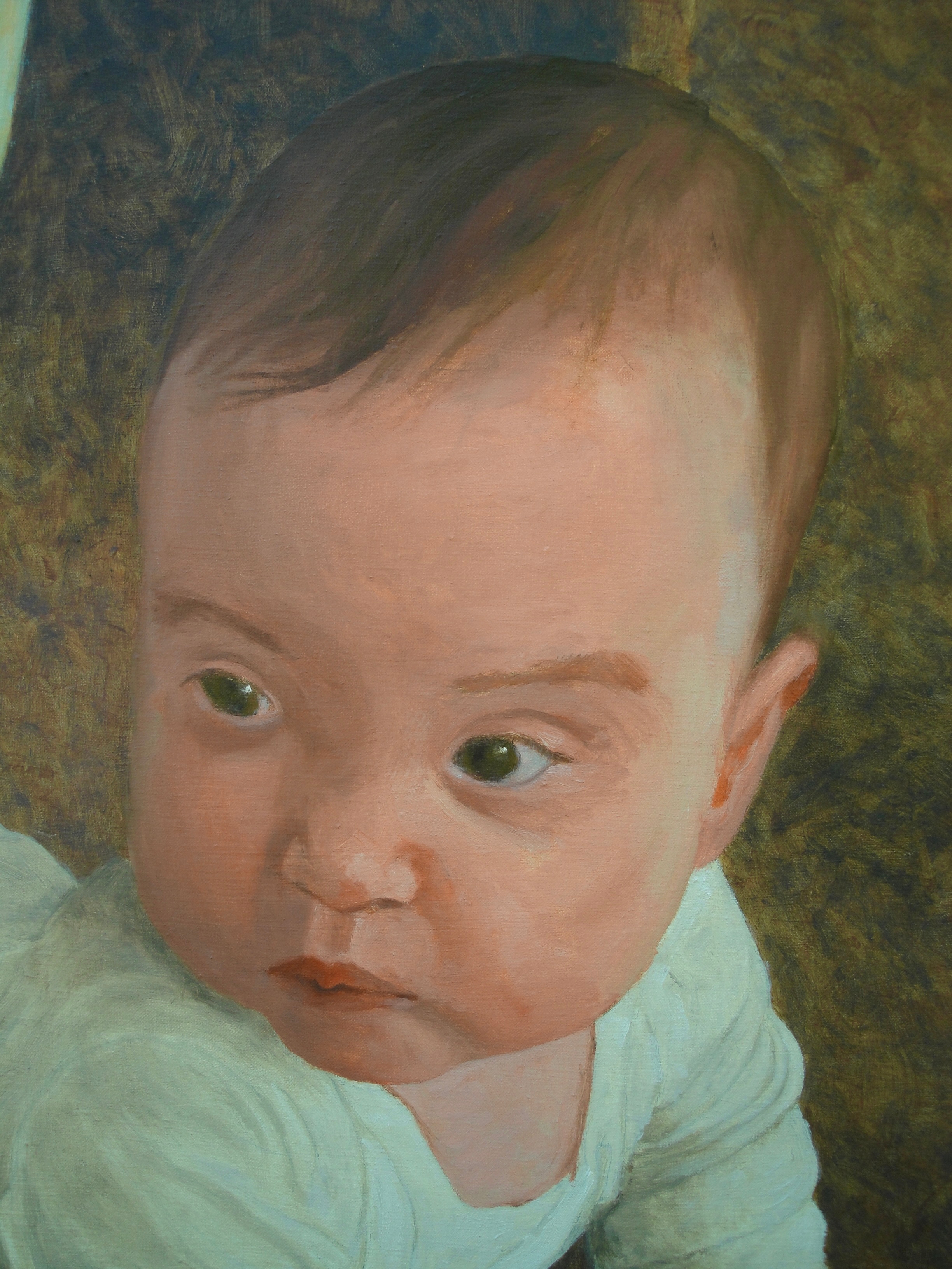 Donald Shambroom Painting entitled CROSSING showing a baby crawling along the floor